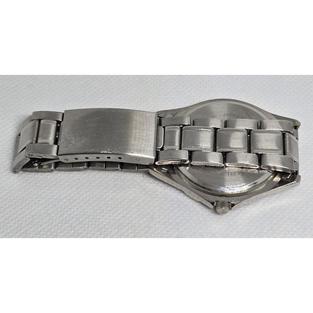 Mens Advance Puritan Round Silver Tone Blue Dial Bracelet Band Watch 13 - Picture 7 of 8